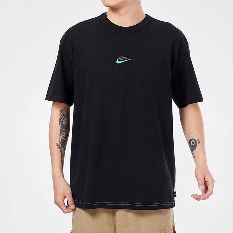 Nike Embroidered Swoosh Logo Casual Loose Short Sleeve T-Shirt Men Tops Black DB3194-011