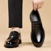 Fashion Outdoor Walk Flats Classic Men's Casual Leather Oxfords Shoes Lace Up Business Formal Dress Footwear Lace Up Male Derby Shoes