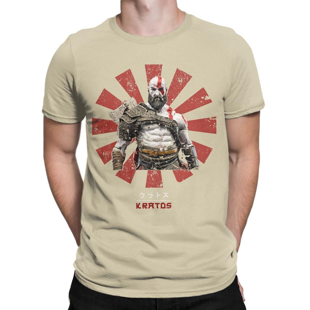 Kratos Retro Japanese God Of War Graphic 100 Cotton Tshirt God Of War Tees Tops For Unisex