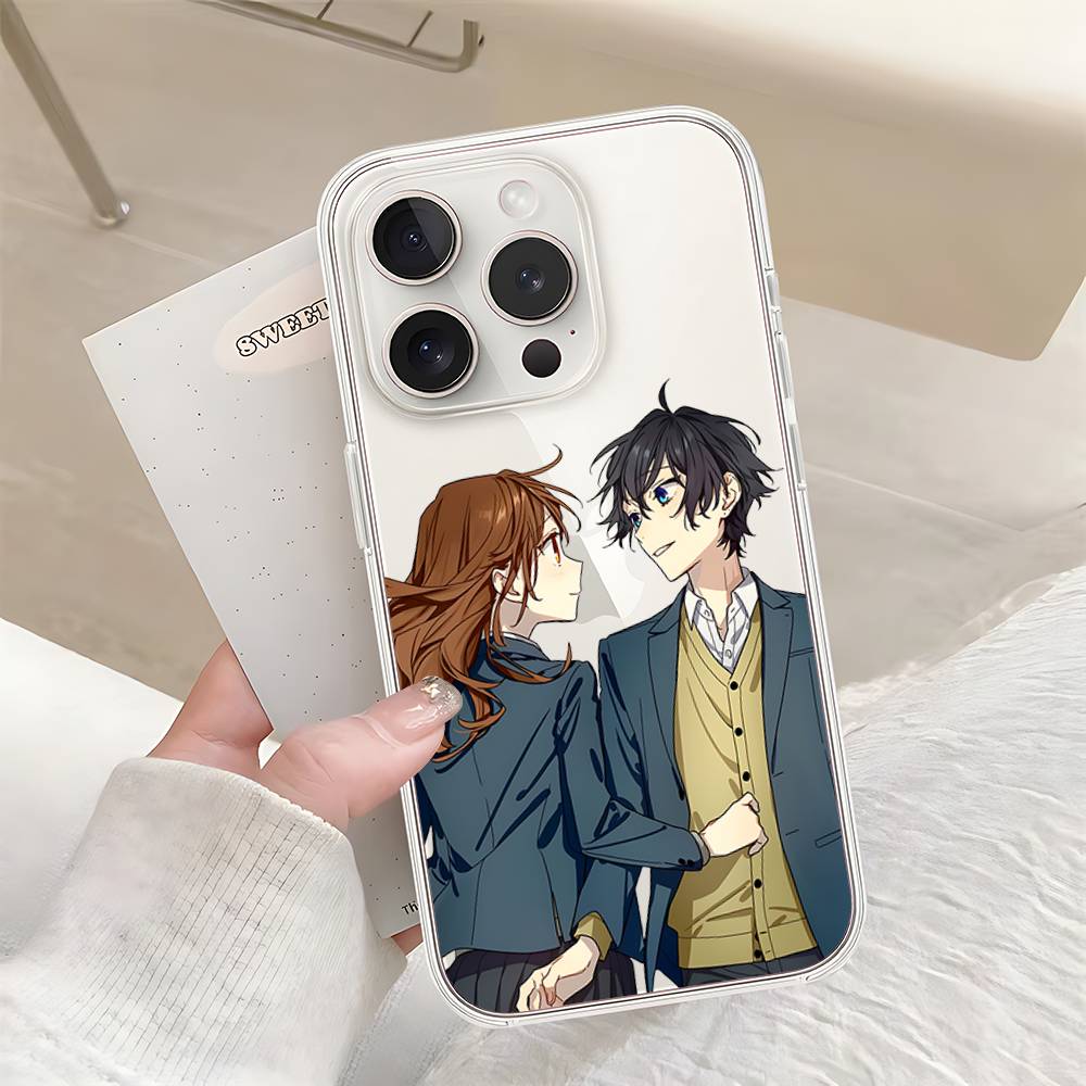 Cute Anime Horimiya Phone Case For IPhone 17 16 15 14 Plus 13 12 11 Pro Max Phone Back Cover Transparen