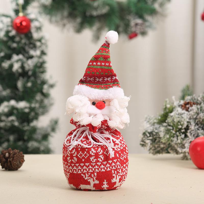 New Christmas knitted apple bag, Christmas cute children's gift bag, safe fruit bag, candy bag, gift bag