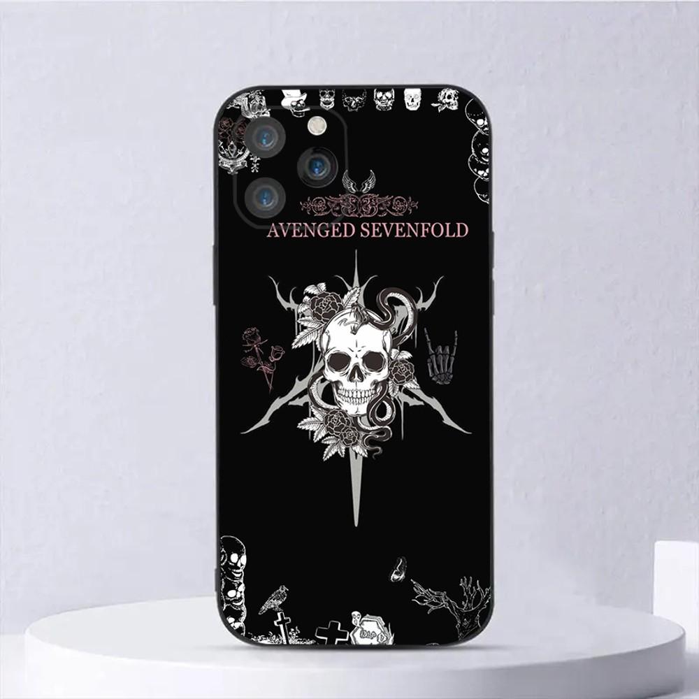 Avenged Sevenfold Rock Band Phone Case For iPhone 15,14,13,12,11,Plus,Pro Max,XS,X,XR,SE,Mini,8,7 Soft Silicone Black Cover