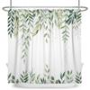 Tropical Banana Leaf Shower Curtain Waterproof Easy To Clean Privacy Protection Print Green Plant Design Modern Nontoxicmaterial