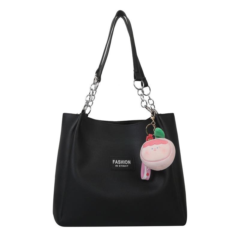 College Students Class Tote Bag Women's Versatile New Trendy Shoulder Bag Large Capacity Fashion Commuter Bag