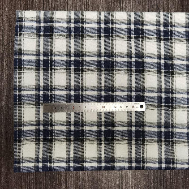 Nueva llegada: Tejido de Algodón Cepillado a Cuadros para Ropa Infantil y de Mujer - Tejido de Franela Jacquard Teñido en Hilo de Poliéster-Algodón.