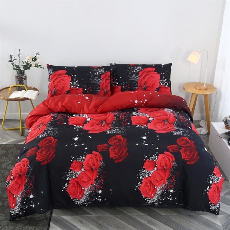 Reversible Summer Blossom Single Twin Full Queen Duvet Cover Set