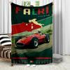 Retro Italian Racing Car Flannel Printed Blanket Suitable for All Seasons Suitable for Living Room Office Sofa and Travel