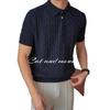 Men's Trendy 2025 High-End Knitted Polo Shirt - Short Sleeve, Breathable, Summer Collared Casual Wear