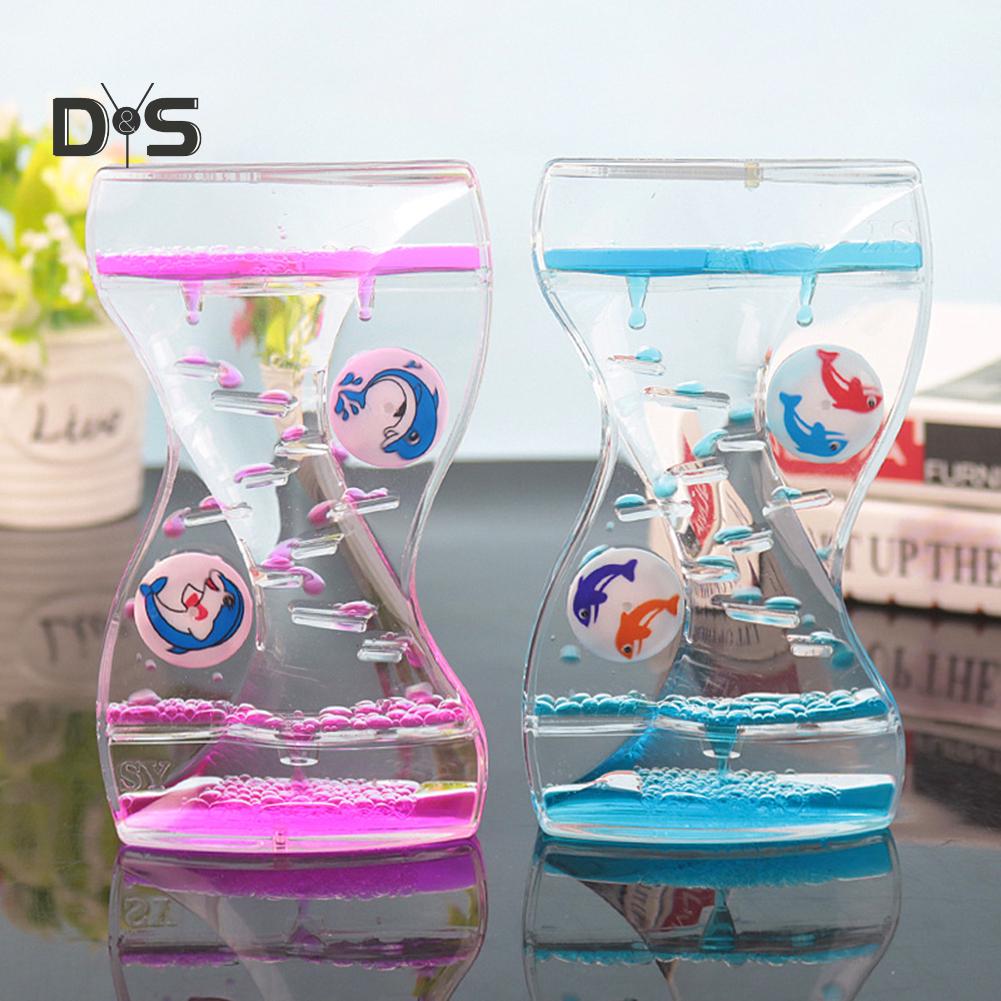 DYS Heminredning Rörlig Droppolja Timglas Flytande Bubbeltimer Leksak för Barn Skrivbord