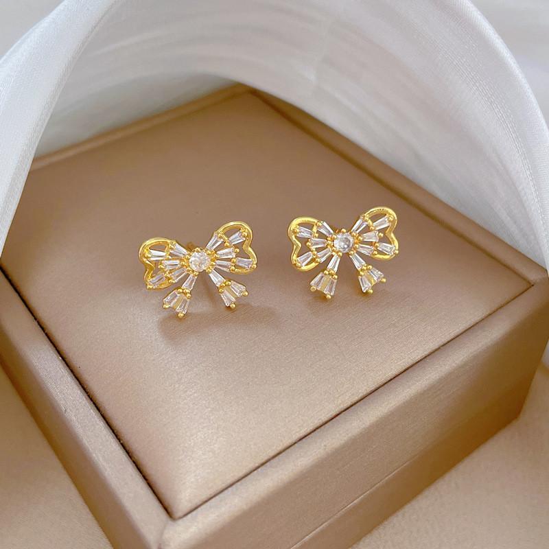 Light Luxury Swan Butterfly Zircon Jewelry Sets Stainless Steel Animal Pendant Necklace Earrings Party Gifts For Women Girls