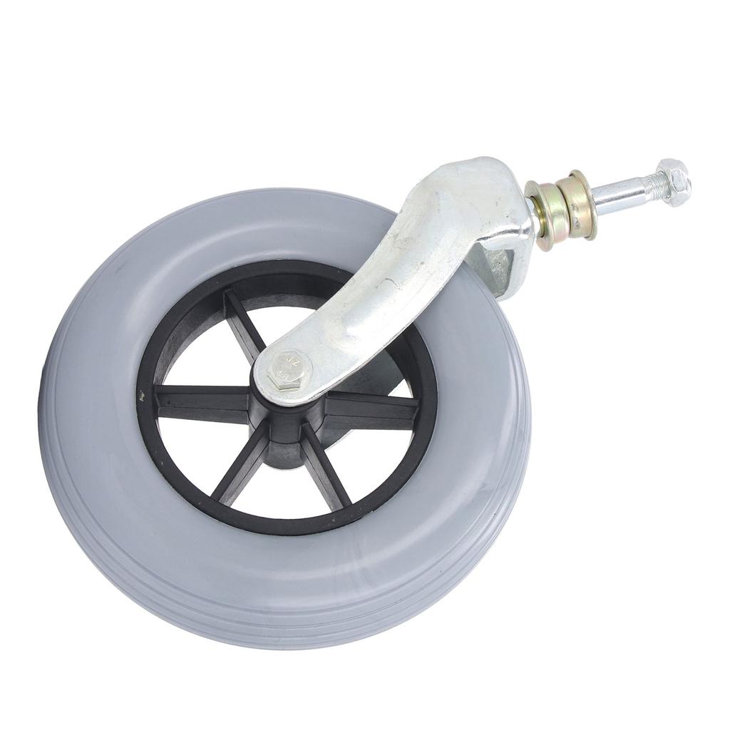 Wheelchair Wheel Grey 8 Inch Thickened Univrsal Solid PU Wheelchair Caster Replacement