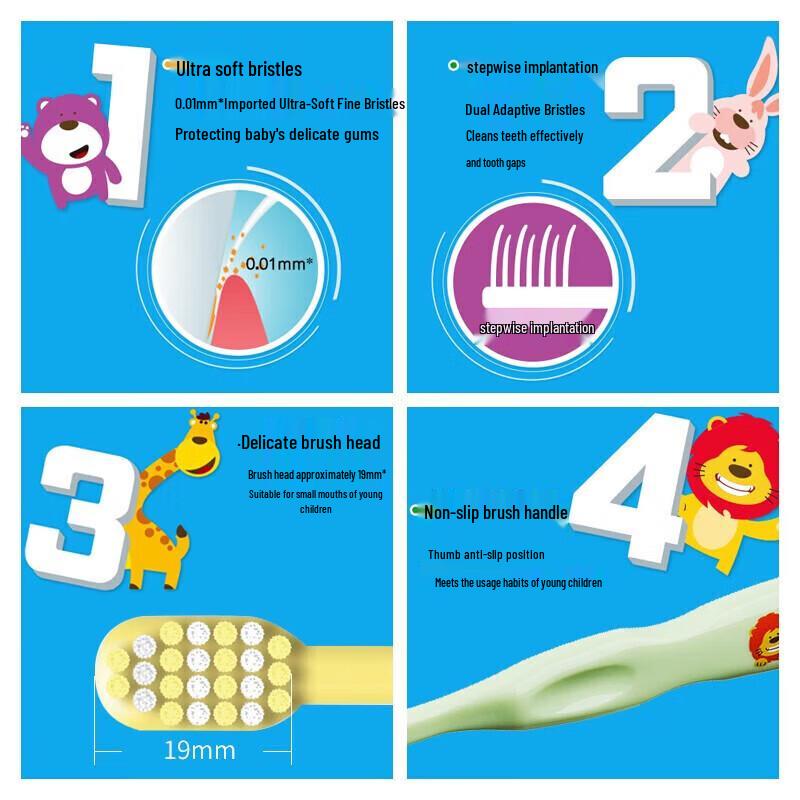 Lion Kodomo Children's Soft Bristle Toothbrush (6-12 Years, 3-Pack)