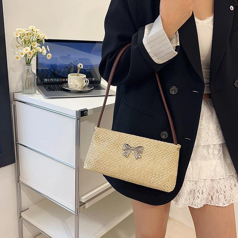 New Fashionable and Beautiful Single Shoulder Armpit Bag Women's Bow Niche Summer Popular Handbag
