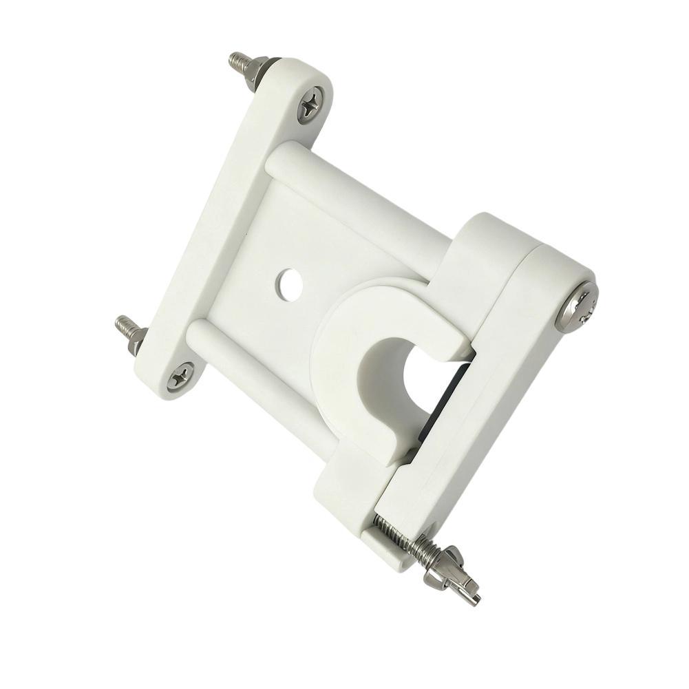 Marine Hardware Antenna Base Nylon Adjustable Bracket for Antenna Poles with Cable Clip for Yacht and Boat Installations