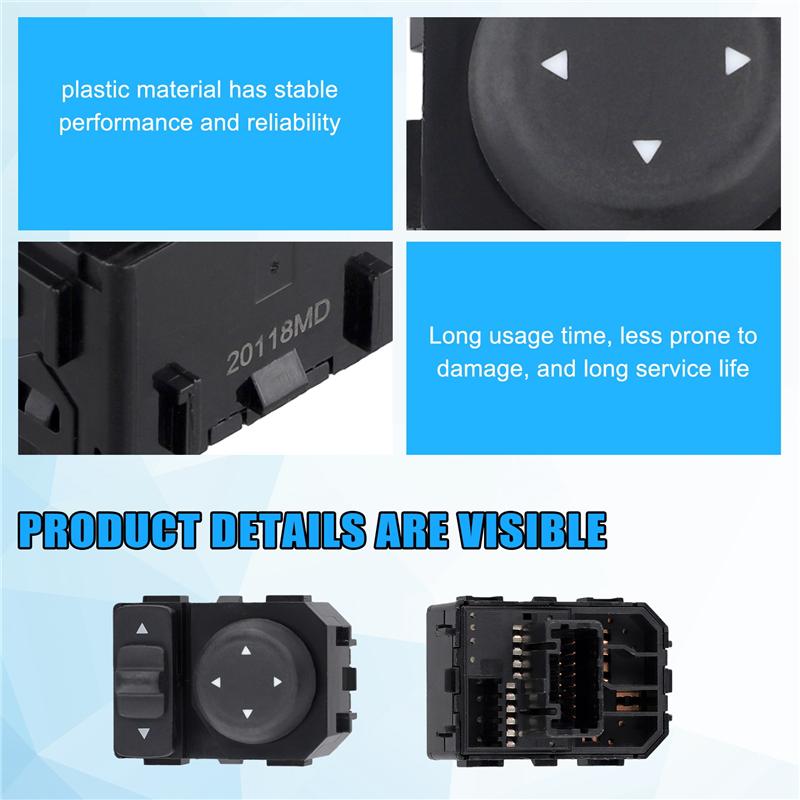 A58X-255703TB1A Door Mirror Switch For Nissan Altima Maxima Murano Pathfinder Rogue 3.5L 2.5L 2013-23 Rearview Mirror Switch