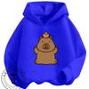Loose Comfy Spring Autumn Hoodie Capybara Trendy Animal Motif Casual All Match Streetwear For Kids