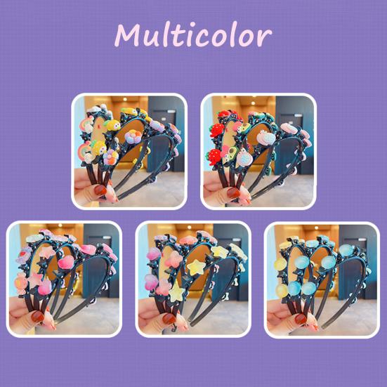 Kid Headband Various Patterns High Elasticity Decorating Colorful Cute Hair Band Clip Strawberry Headwear Accessory for Girls