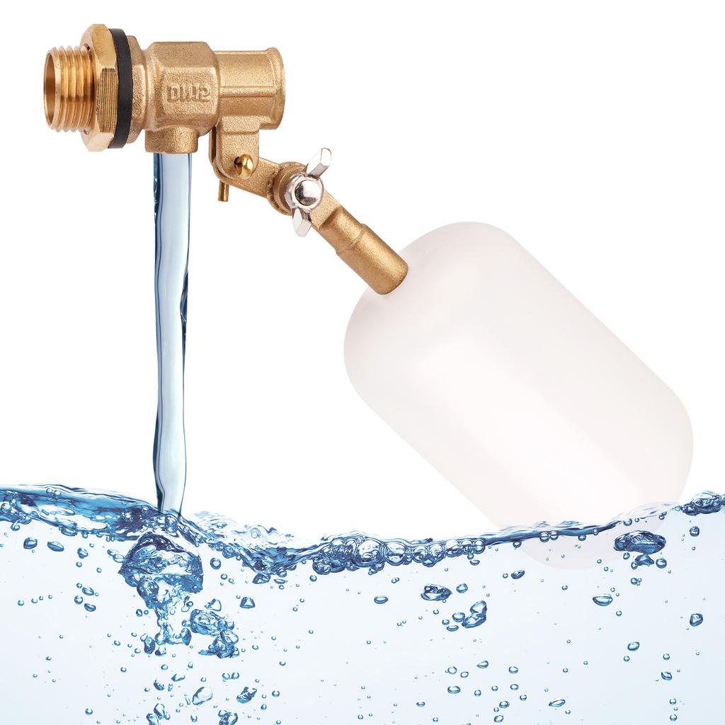 1/2-Zoll-Schwimmerventil, Wasserschwimmerventil für Teiche, Schwimmerventil mit automatischer Befüllung, für Viehtränken und Aquarien(1PCS)