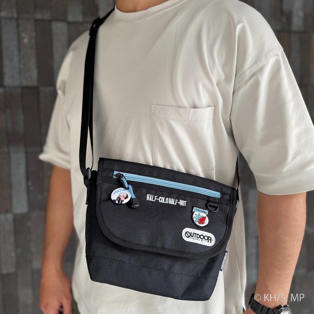 Hero Academia X OUTDOOR Flap Shoulder Bag with Can Badge ODHA02 Sky [My PRODUCTS]