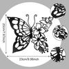 Black Metal Butterfly Wall Art Boho Home Decor Hanging Flower Ornament for Bedroom Living Room