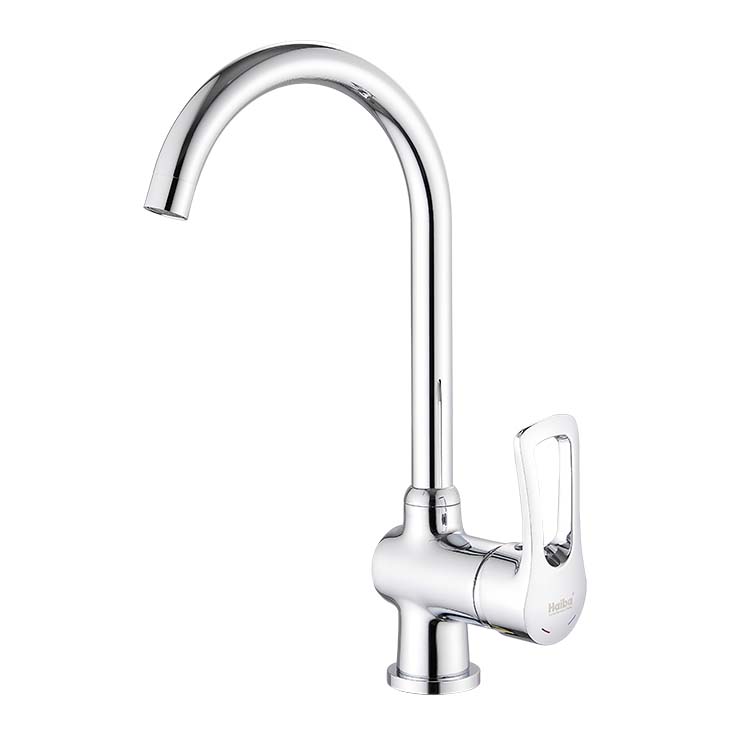 Chrome Brass Kitchen Faucet Mixed Water Wash Faucet Tap (as the picture,Chrome)