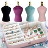 Jewelry Bust Stand Velvets Surfaces Alloy Structure Modern Design Trade Show Retail Display Accessories Organizers