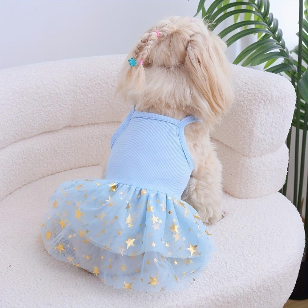 Breathable Puppy Princess Dress Korean Style Pet Strap Puff Skirt Sweet Pet Clothing  Daily Wear
