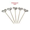 50Pcs Mini Heart Star Cupcake Topper Happy Birthday Cake Flag Decorating Baby Shower Birthday Party Cake Toppers Wedding Supply