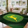 John Deere Design Crystal Velvet Rug Soft Decorative Mat for Bedroom Entrance