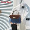 Retro Fashion Ladies Small Shoulder Bag With Lock Closure For Street Style Outfits