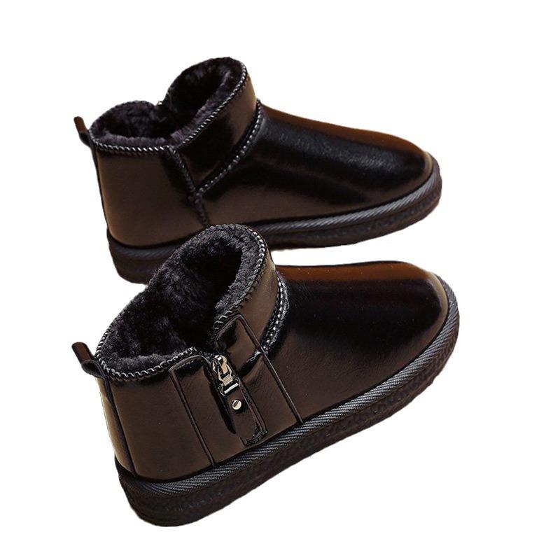 Ground Boots Women's Winter 2025 New Velvet Thickened Cotton Shoes Waterproof Short Boots Women's Foreign Cotton Boots