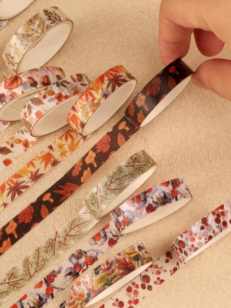 5 Rollen/Box Kawaii Farbige Vintage Washi Tapes Scrapbooking DIY Kreative Masking Tapes Geschenk für Künstler Schreibwaren Washi Tape