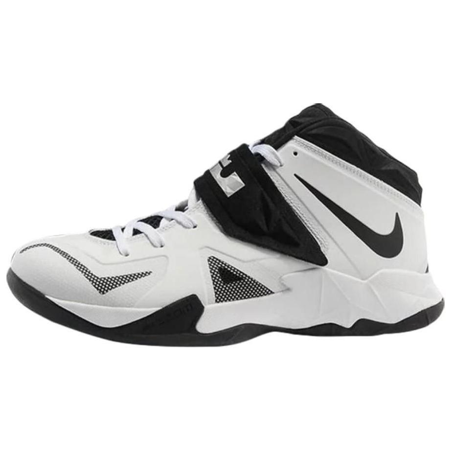 Nike LeBron Zoom Soldier 7 Men Sneakers White Black-Metallic-Silver 599263-100 42.5