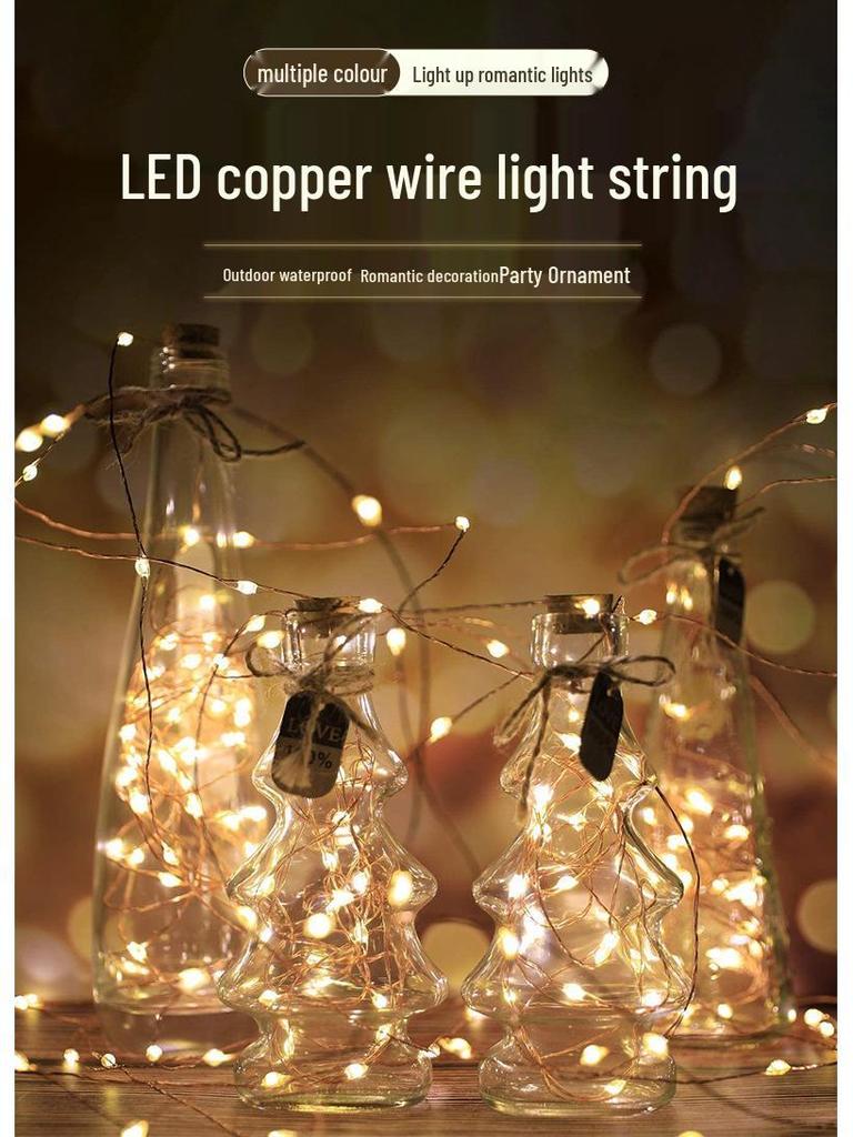 Dimmable USB Remote LED Fairy Lights - Copper Wire for Christmas, Holidays, Rooms, Outdoors, and Camping