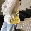 Lychee Pattern Portable Small Square Bag Women'S Versatile Shoulder Bag Casual Light Luxury Messenger Bag