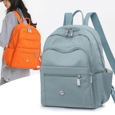 Zaino da donna in nylon zaino monocolore cartella scolastica per studenti