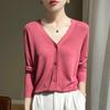 Women's Ice Silk Knitted Cardigan - Pink, Lightweight, Sun-Protective Summer Jacket