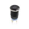 Push Button Switch, 12V Motor, Waterproof Start Button for Starting Vehicle Engine (black Zinc Aluminum Alloy Shell)