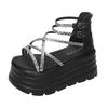 Platform sandals women's fashion outer wear in the summer of 2025 new models with a height increase of 8cm for small people, easy to match, muffin Rom