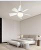 E27 Detachable Low Noise Ceiling Fan Light with Remote Control, Modern Minimalist Design, Five-Blade Style.