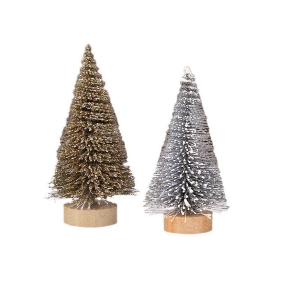 4pcs Plastic Mini Christmas Tree Gradient Artificial Xmas Pine Tree  Party Favors