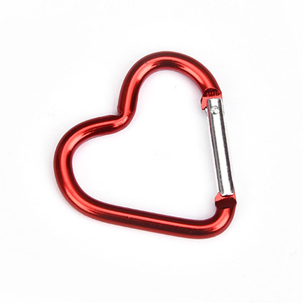 

Алюминиевый сплав Открытый в форме сердца запирающийся карабин брелок клипсы кольца скалолазные зажимы пружинный карабин прочный карабин