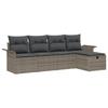 VidaXL Ensemble de 5 canapés de jardin avec coussins gris en poly rotin 3358858