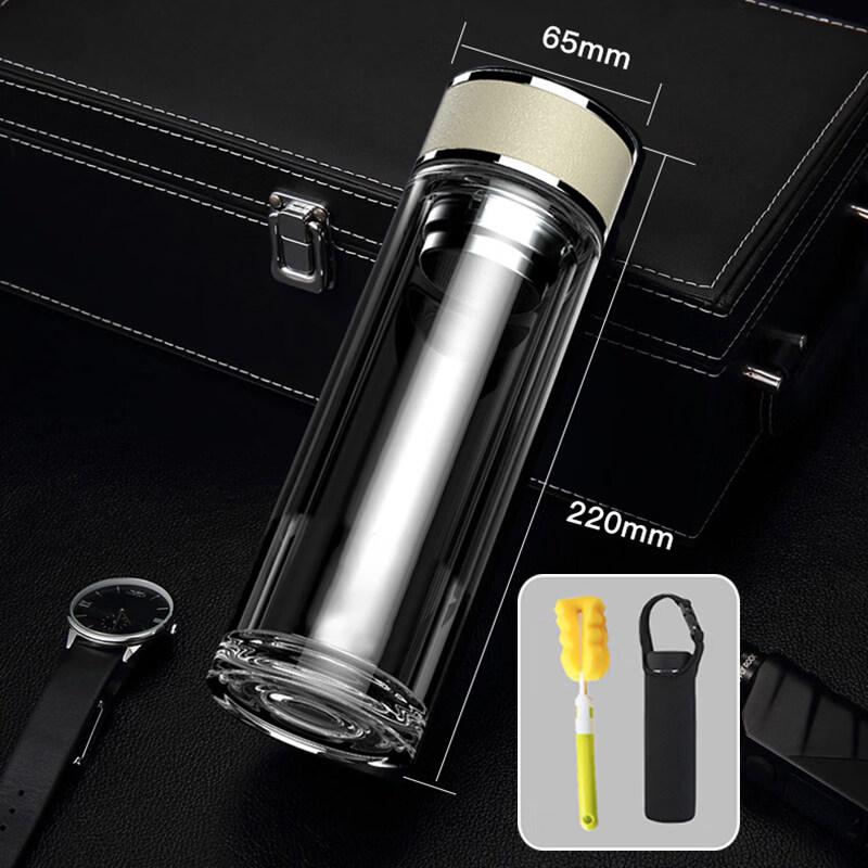 ZISIZ Double-Layer Glass Tea Cup