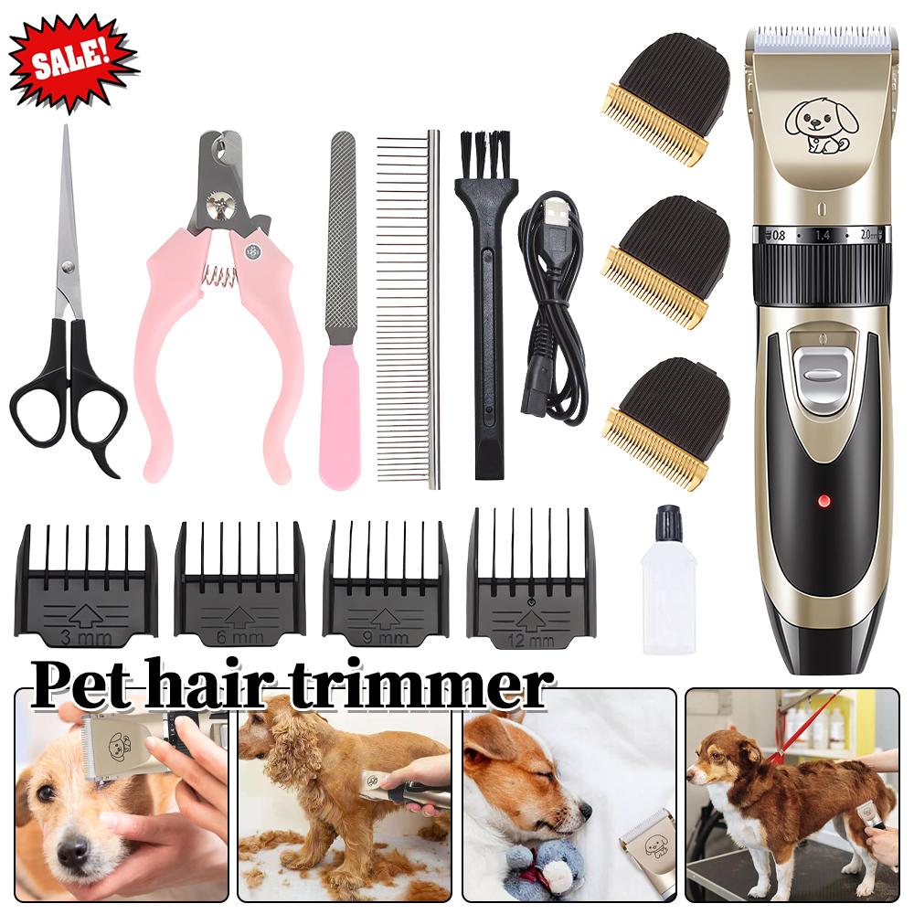Pet Clipper Grooming Kit Rechargeable Pet Hair Trimmer Shaver Haircut Set For Cat Dog Hair Cutting Remover Machine Professional