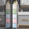 Thick 25cm Ultra-Narrow Storage Cabinet: Kitchen & Bathroom Plastic Drawer Shelf