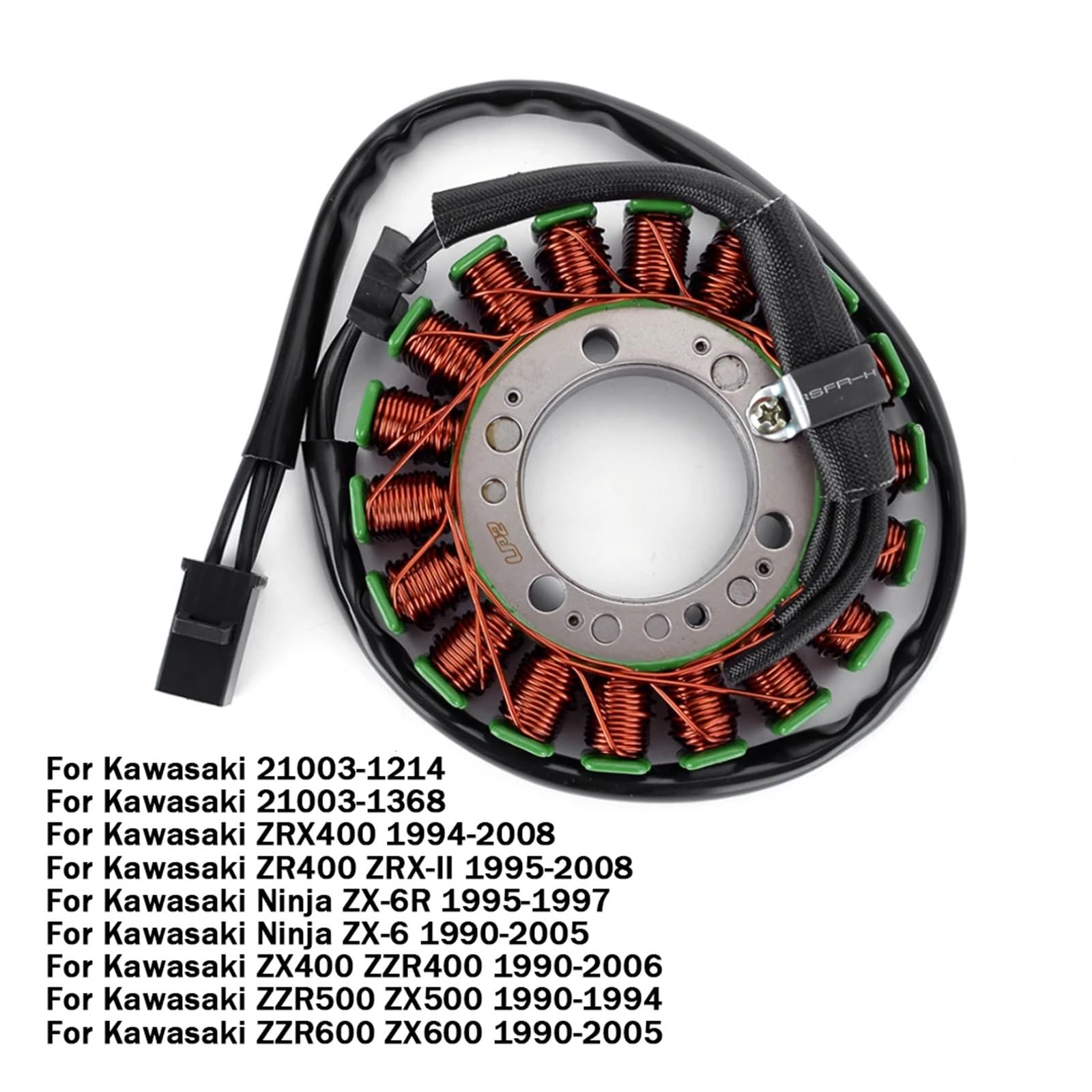 

Статорная катушка генератора для мотоциклов Kawasaki Ninja ZX6R ZX6 ZX400 500 ZX600 ZZR400 500 ZZR600 ZRX/ZR400 21003-1214 21003-1368 1 PC Stator