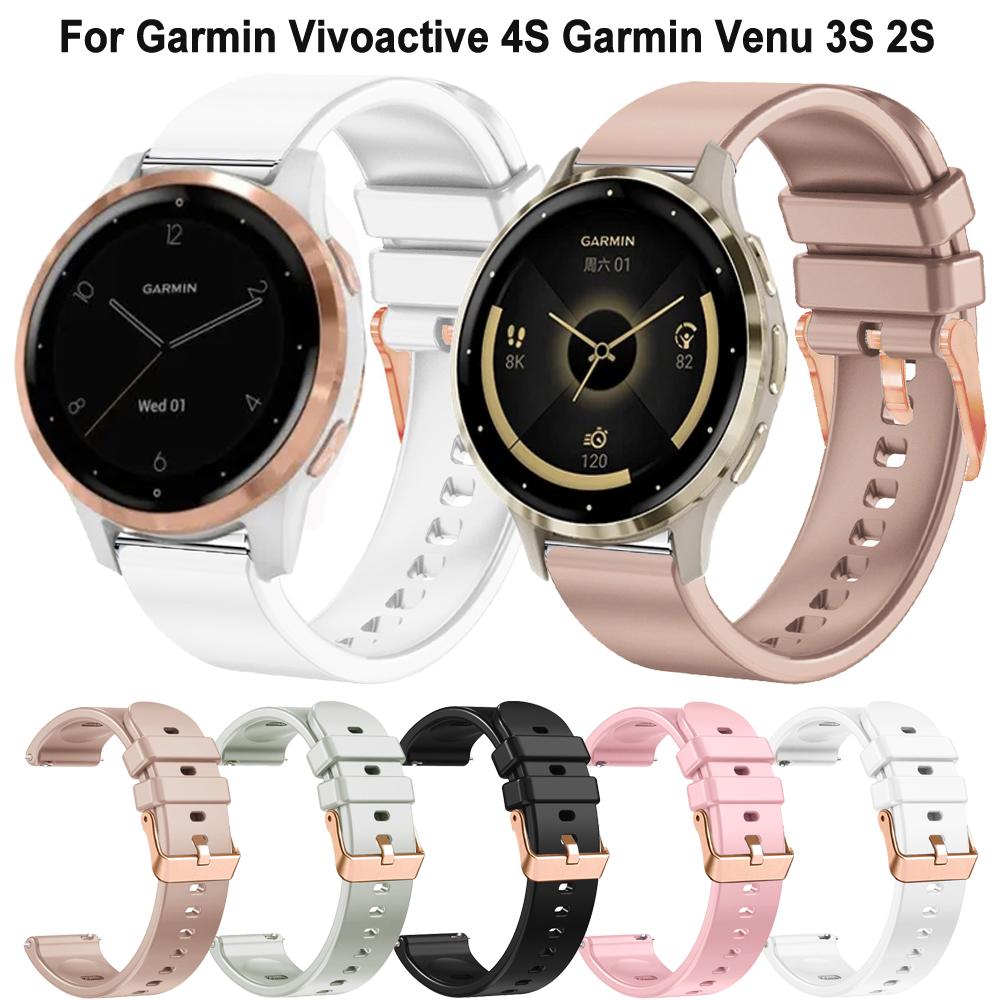 18mm Straps For Garmin Vivoactive 4S Wristband For Garmin Venu 2S 3S Silicone Band For Huawei Watch GT5 GT4 41mm Bracelet Correa