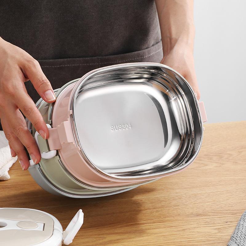Box Stainless Steel Insulated Thermal Food Container Box Student Children Work