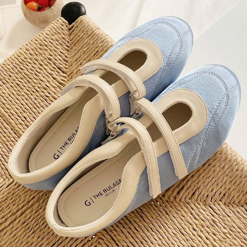 Fashion Satin Narrow Band Flat Sandal Women Round Toe Buckle Non Slip Ballet Flats Women Summer Fashion Simple Comfortable Designer Shoe